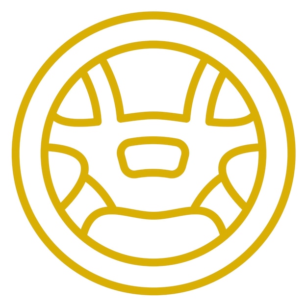 Estilo del icono del volante de diseño vectorial
