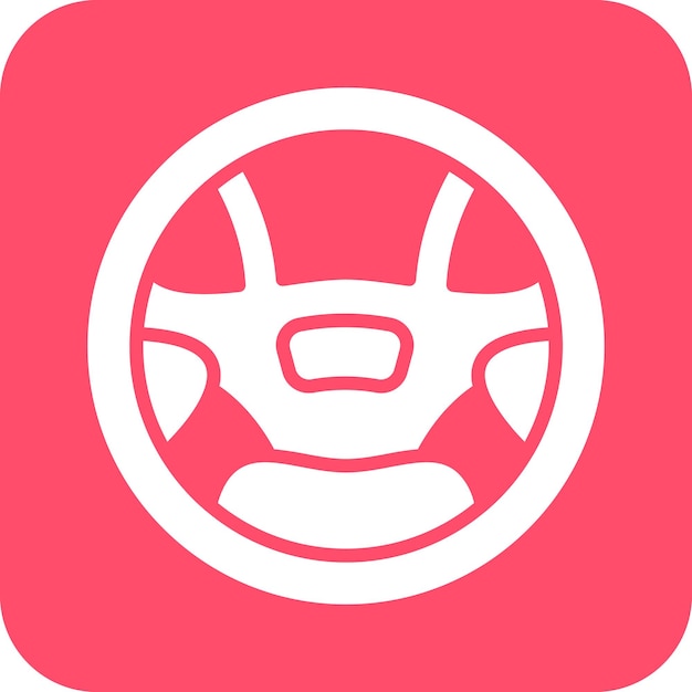 Estilo del icono del volante de diseño vectorial