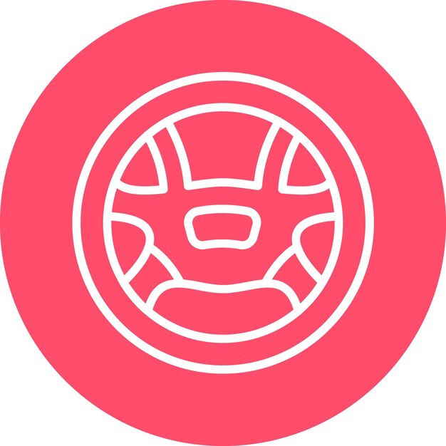 Estilo del icono del volante de diseño vectorial