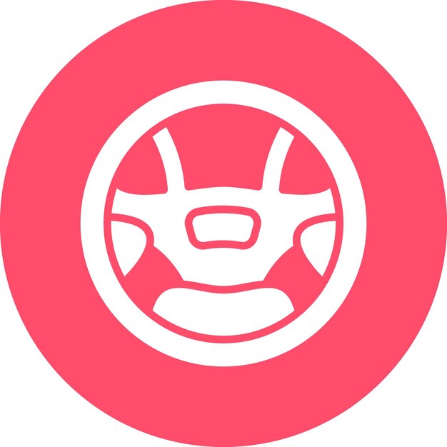 Estilo del icono del volante de diseño vectorial