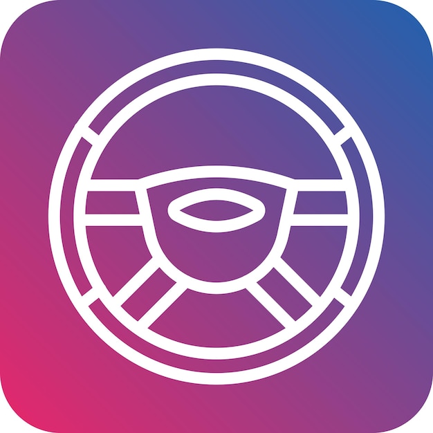 Estilo del icono del volante de diseño vectorial