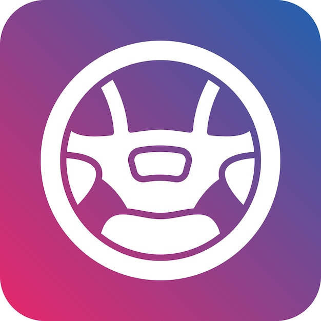 Estilo del icono del volante de diseño vectorial
