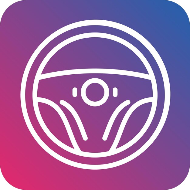 Estilo del icono del volante de diseño vectorial