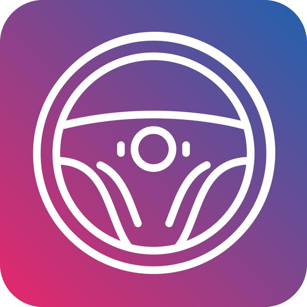 Vector estilo del icono del volante de diseño vectorial