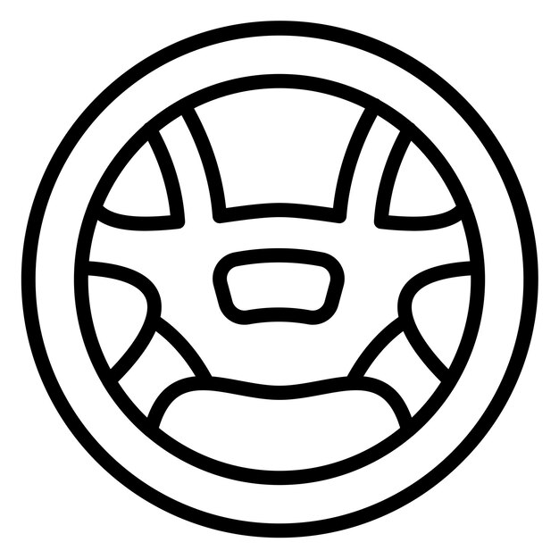 Estilo del icono del volante de diseño vectorial