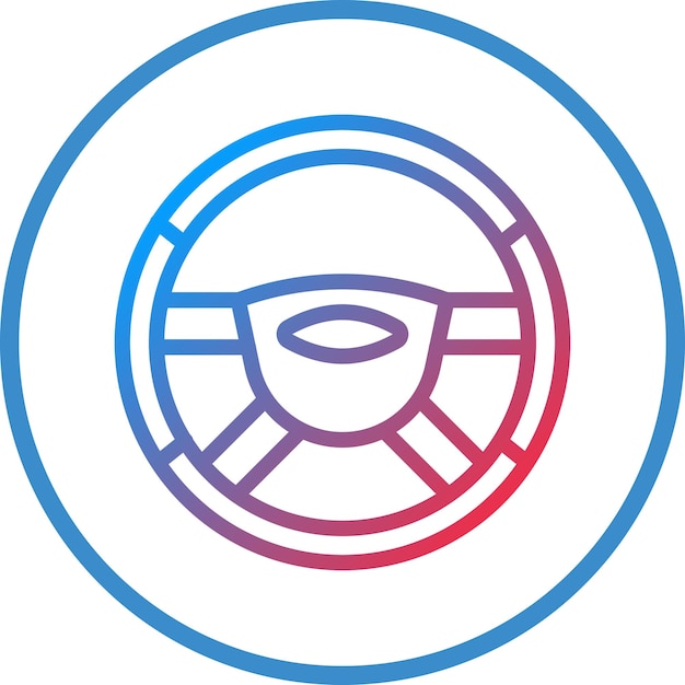 Estilo del icono del volante de diseño vectorial