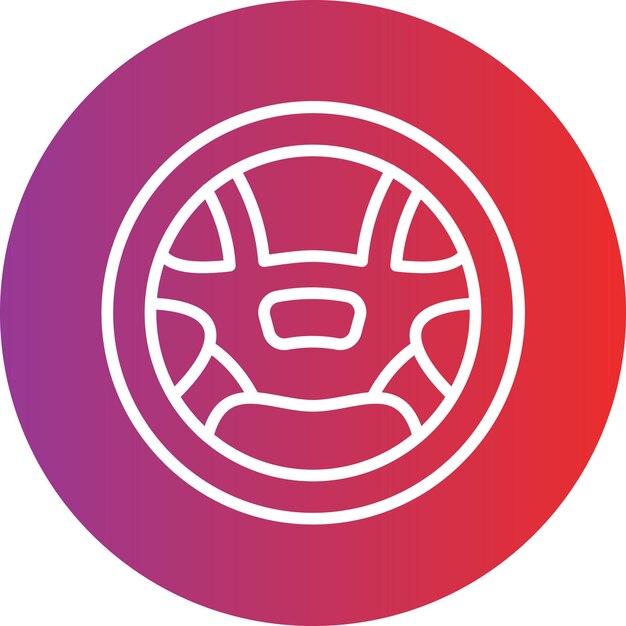 Estilo del icono del volante de diseño vectorial
