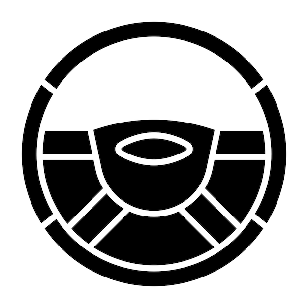 Estilo del icono del volante de diseño vectorial