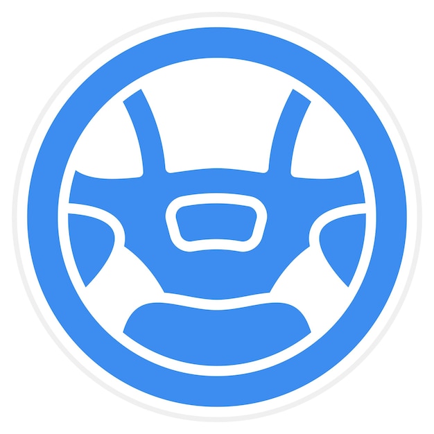 Estilo del icono del volante de diseño vectorial