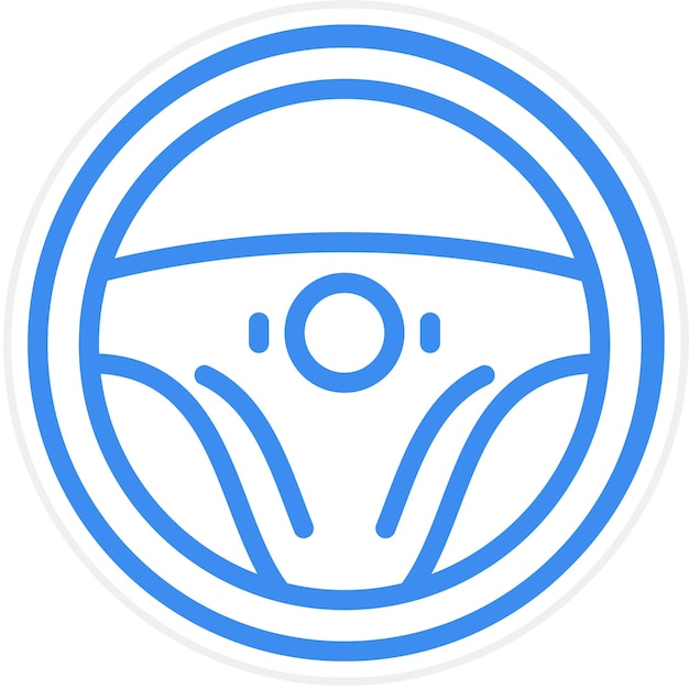 Estilo del icono del volante de diseño vectorial