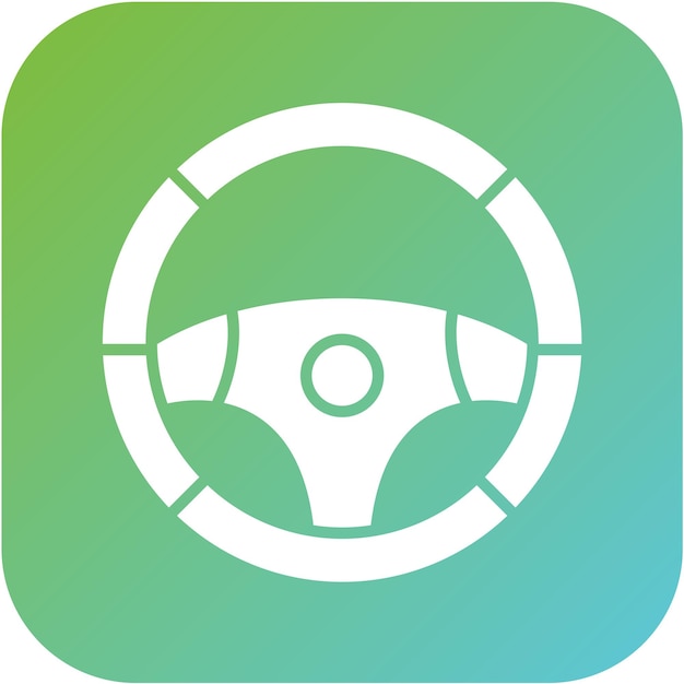 Estilo del icono del volante de diseño vectorial