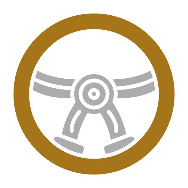 Estilo del icono del volante de diseño vectorial