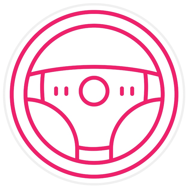 Estilo del icono del volante de diseño vectorial