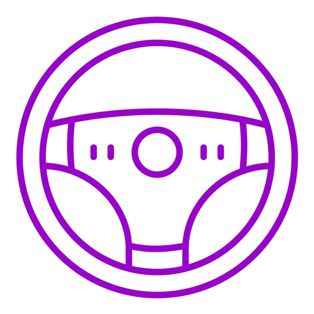 Estilo del icono del volante de diseño vectorial