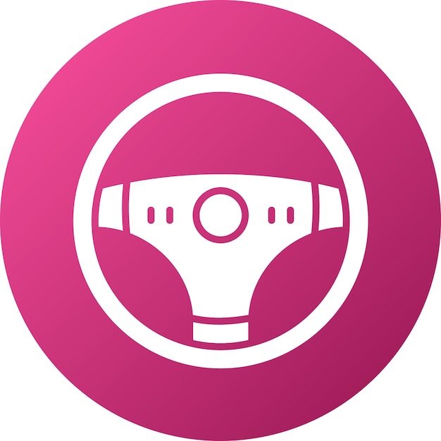Estilo del icono del volante de diseño vectorial