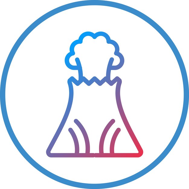 Estilo del icono del volcán