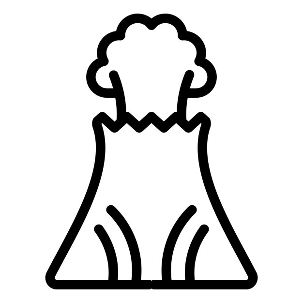 Estilo del icono del volcán