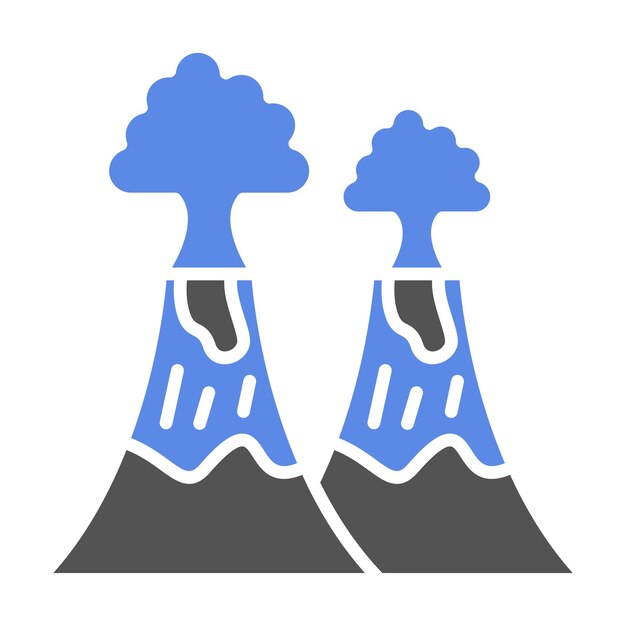 Estilo del icono del volcán
