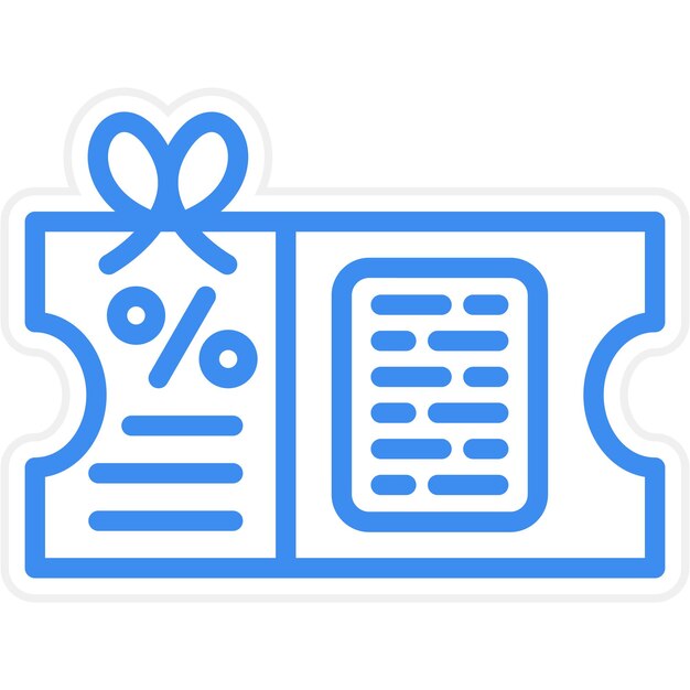 Estilo del icono del voucher de diseño vectorial