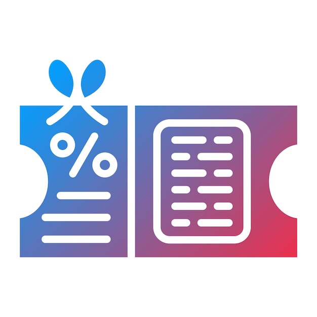Estilo del icono del voucher de diseño vectorial