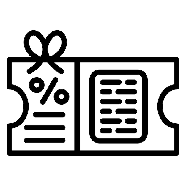 Estilo del icono del voucher de diseño vectorial