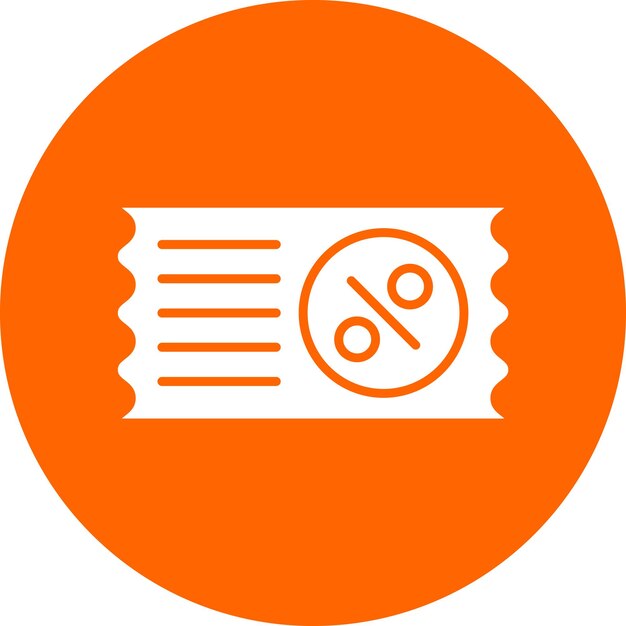 Estilo del icono del voucher de diseño vectorial