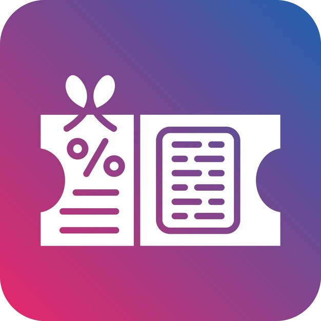 Estilo del icono del voucher de diseño vectorial