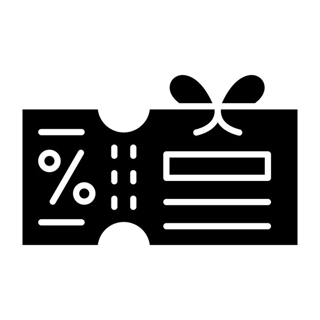 Estilo del icono del voucher de diseño vectorial