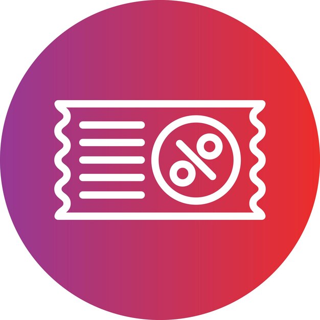 Estilo del icono del voucher de diseño vectorial