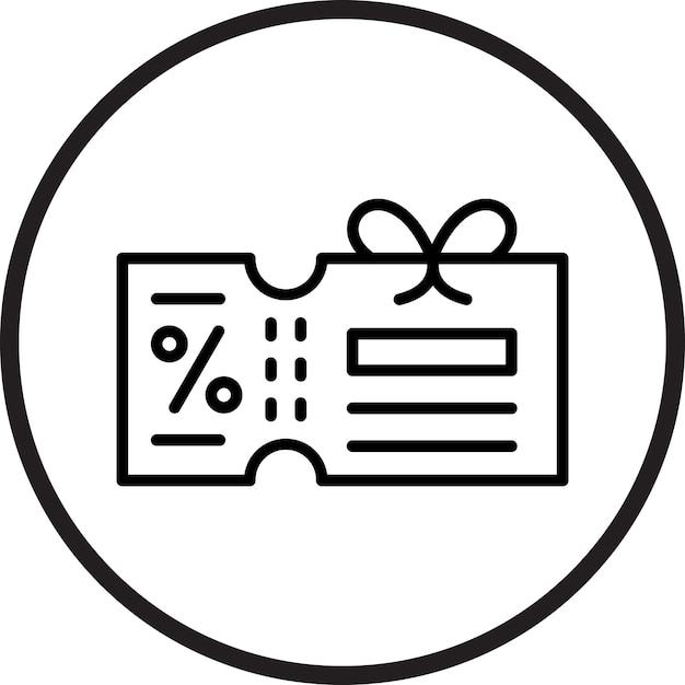 Estilo del icono del voucher de diseño vectorial