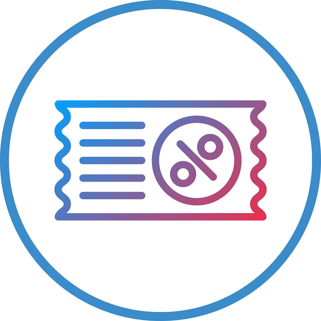 Estilo del icono del voucher de diseño vectorial