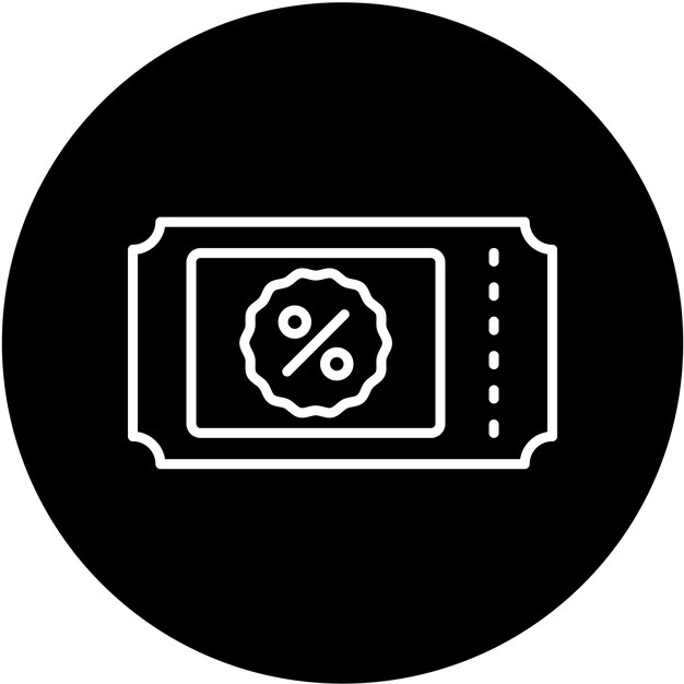 Estilo del icono del voucher de diseño vectorial