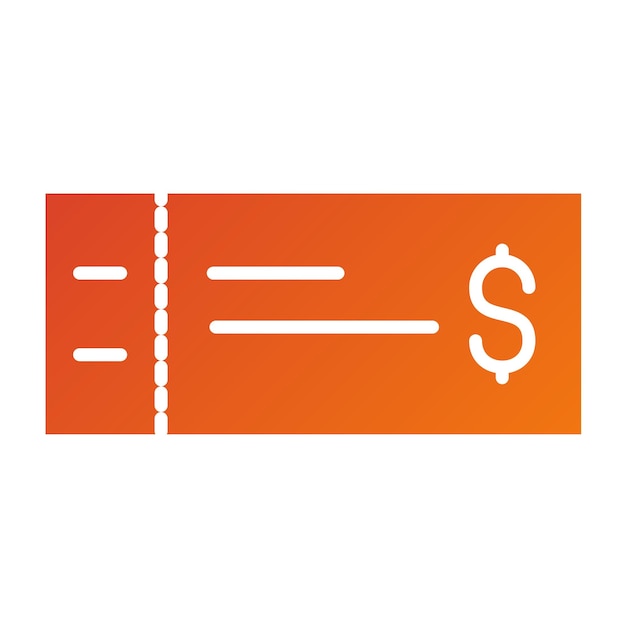 Estilo del icono del voucher de diseño vectorial