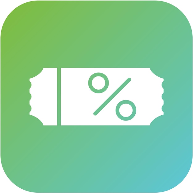Estilo del icono del voucher de diseño vectorial