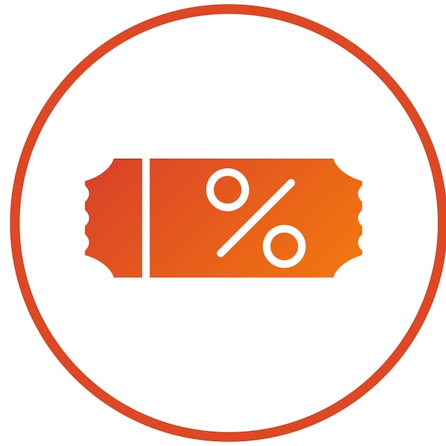 Estilo del icono del voucher de diseño vectorial