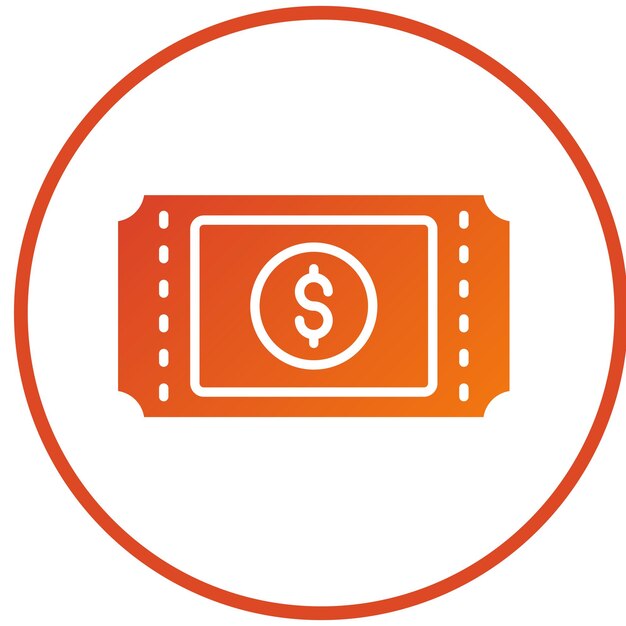 Estilo del icono del voucher de diseño vectorial
