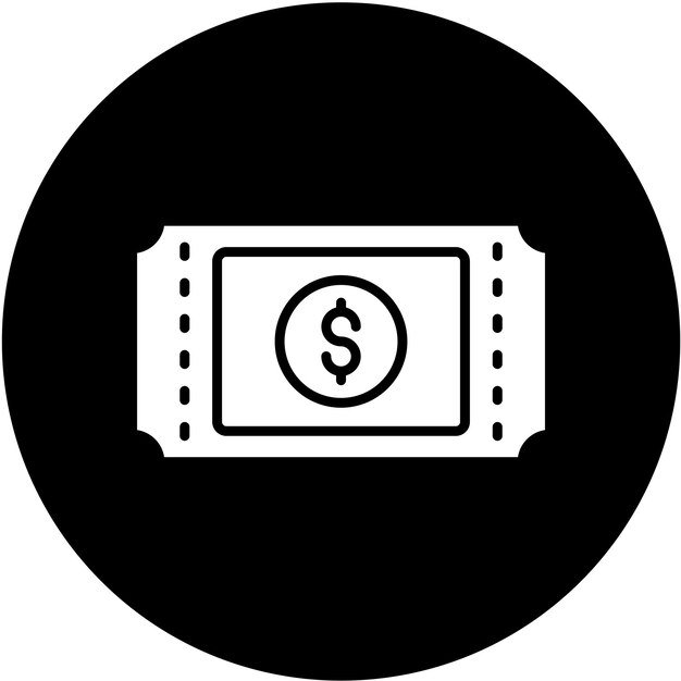 Estilo del icono del voucher de diseño vectorial