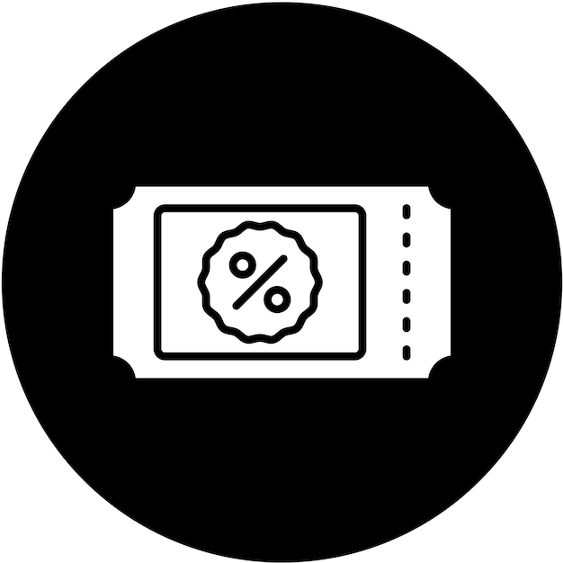Estilo del icono del voucher de diseño vectorial
