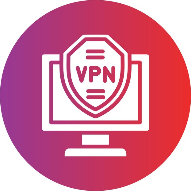 Vector estilo del icono de la vpn