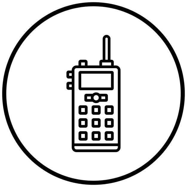 Estilo del icono del walkie-talkie