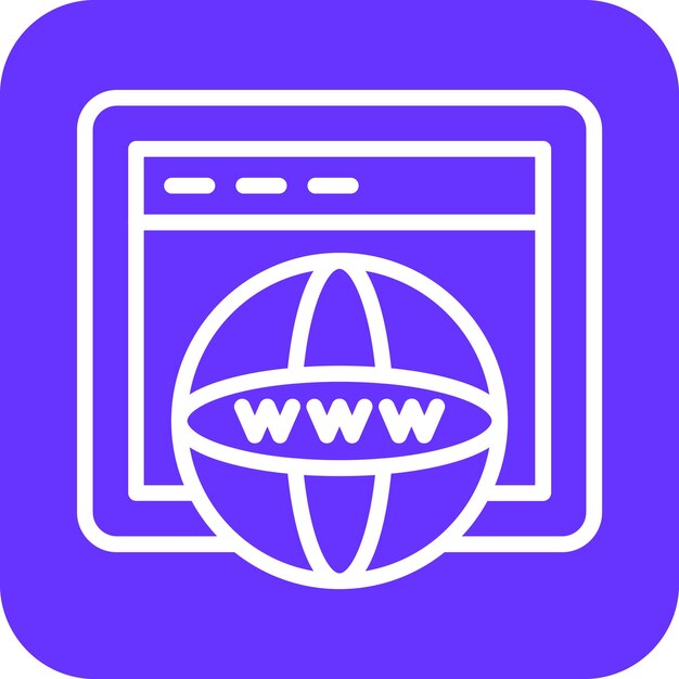Vector estilo del icono de la web