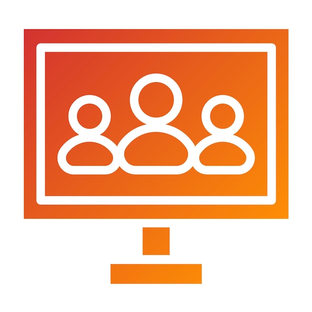 Estilo del icono del webinar de diseño vectorial