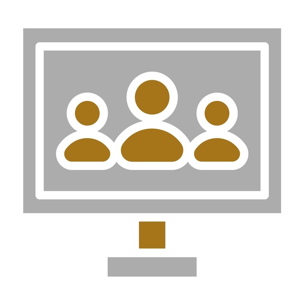 Estilo del icono del webinar de diseño vectorial