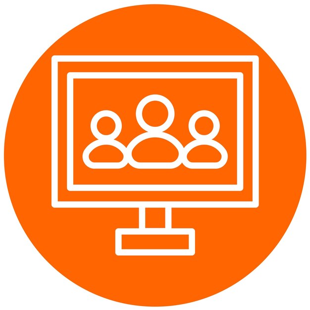 Estilo del icono del webinar de diseño vectorial