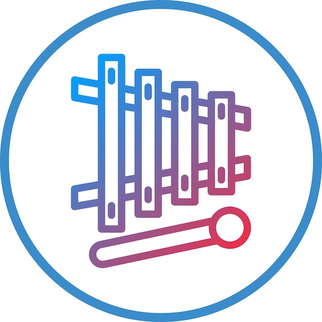 Estilo del icono del xilófono