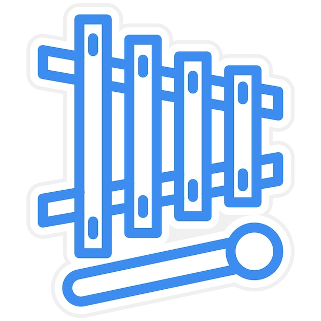 Estilo del icono del xilófono
