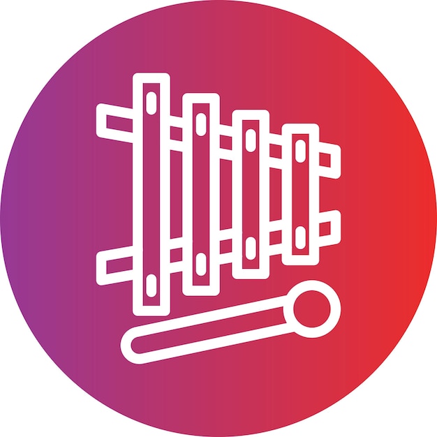 Estilo del icono del xilófono