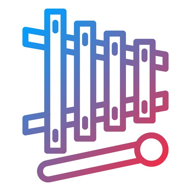 Estilo del icono del xilófono