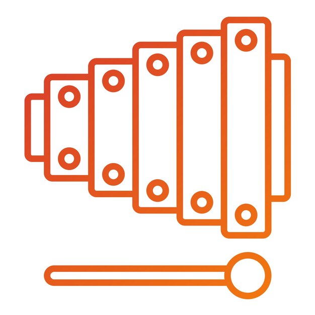Estilo del icono del xilófono