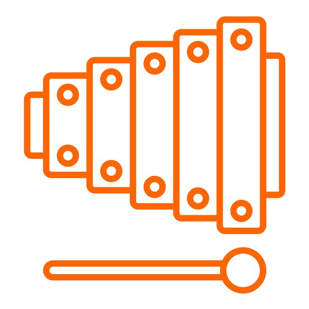 Estilo del icono del xilófono